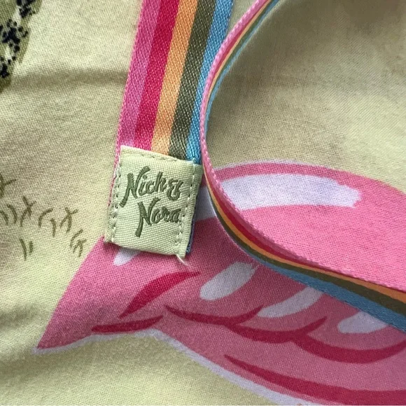 Nick & Nora Cropped Flamingo Print Wide Leg Pajama Pants Size XXL - Picture 3 of 7